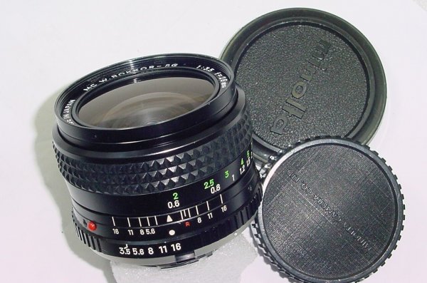 MINOLTA 28mm F/3.5 W.ROKKOR-SG MC Manual Focus Wide Angle Lens Excellent