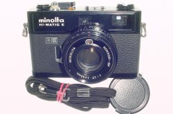 minolta HI-MATIC E 35mm Film Rangefinder Manual Camera ROKKOR-QF 40mm F/1.7 Lens