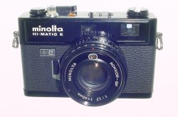 minolta HI-MATIC E 35mm Film Rangefinder Manual Camera ROKKOR-QF 40mm F/1.7 Lens