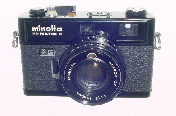 minolta HI-MATIC E 35mm Film Rangefinder Manual Camera ROKKOR-QF 40mm F/1.7 Lens