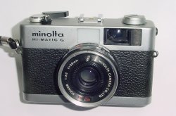 minolta HI-MATIC G 35mm Film Compact Camera ROKKOR 38mm F/2.7 Lens