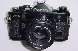 Canon A-1 35mm SLR Film Manual Camera with Canon 50mm F/1.8 FD Lens