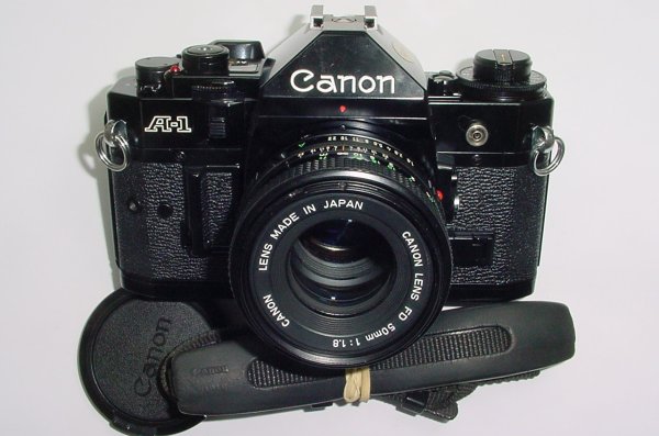 Canon A-1 35mm SLR Film Manual Camera with Canon 50mm F/1.8 FD Lens