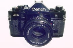 Canon A-1 35mm SLR Film Manual Camera with Canon 50mm F/1.8 FD Lens