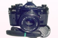 Canon A-1 35mm SLR Film Manual Camera with Canon 50mm F/1.8 FD Lens