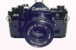 Canon A-1 35mm SLR Film Manual Camera with Canon 50mm F/1.8 FD Lens