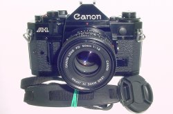 Canon A-1 35mm SLR Film Manual Camera with Canon 50mm F/1.8 FD Lens