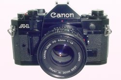 Canon A-1 35mm SLR Film Manual Camera with Canon 50mm F/1.8 FD Lens