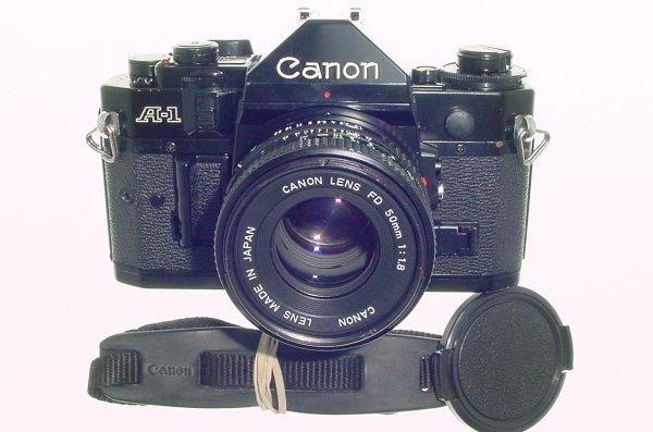 Canon A-1 35mm SLR Film Manual Camera with Canon 50mm F/1.8 FD Lens
