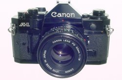 Canon A-1 35mm SLR Film Manual Camera with Canon 50mm F/1.8 FD Lens