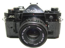 Canon A-1 35mm SLR Film Manual Camera with Canon 50mm F/1.8 FD Lens