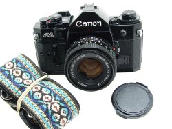 Canon A-1 35mm SLR Film Manual Camera with Canon 50mm F/1.8 FD Lens
