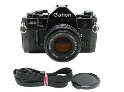 Canon A-1 35mm SLR Film Manual Camera with Canon 50mm F/1.8 FD Lens