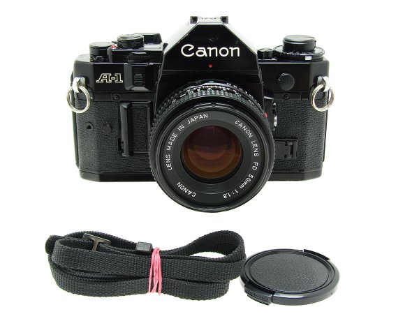 Canon A-1 35mm SLR Film Manual Camera with Canon 50mm F/1.8 FD Lens