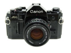 Canon A-1 35mm SLR Film Manual Camera with Canon 50mm F/1.8 FD Lens