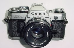Canon AE-1 35mm SLR Film Manual Camera with Canon 50mm F/1.8 FD Lens