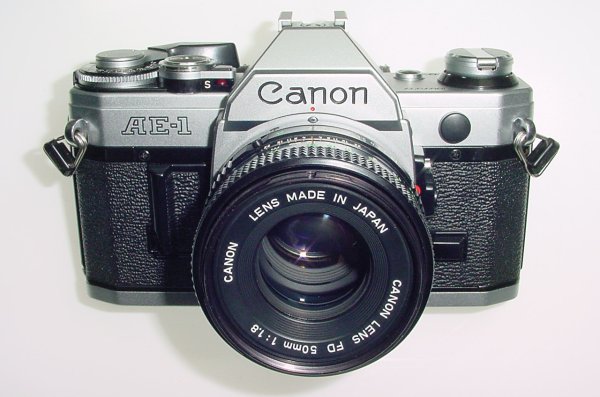 Canon AE-1 35mm SLR Film Manual Camera with Canon 50mm F/1.8 FD Lens