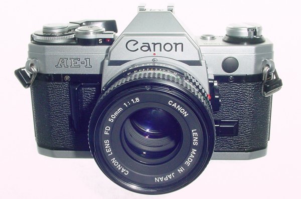 Canon AE-1 35mm SLR Film Manual Camera with Canon 50mm F/1.8 FD Lens