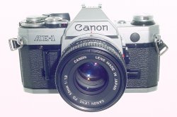 Canon AE-1 35mm SLR Film Manual Camera with Canon 50mm F/1.8 FD Lens