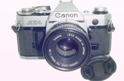 Canon AE-1 35mm SLR Film Manual Camera with Canon 50mm F/1.8 FD Lens