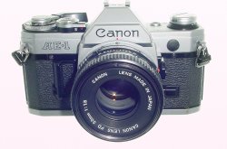 Canon AE-1 35mm SLR Film Manual Camera with Canon 50mm F/1.8 FD Lens