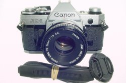 Canon AE-1 35mm SLR Film Manual Camera with Canon 50mm F/1.8 FD Lens
