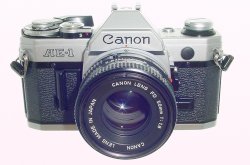 Canon AE-1 35mm SLR Film Manual Camera with Canon 50mm F/1.8 FD Lens