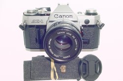 Canon AE-1 35mm SLR Film Manual Camera with Canon 50mm F/1.8 FD Lens