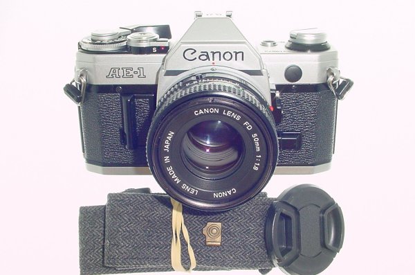 Canon AE-1 35mm SLR Film Manual Camera with Canon 50mm F/1.8 FD Lens