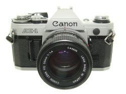 Canon AE-1 35mm SLR Film Manual Camera with Canon 50mm F/1.4 FD Lens