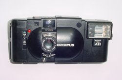 Olympus XA 35mm Film Rangefinder Camera with F.Zuiko 35mm F/2.8 Lens + A11 Flash