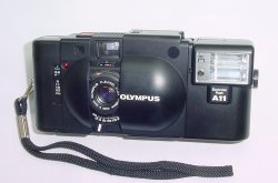 Olympus XA 35mm Film Rangefinder Camera with F.Zuiko 35mm F/2.8 Lens + A11 Flash