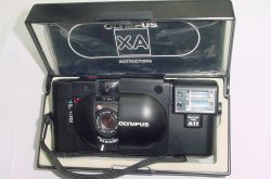 Olympus XA 35mm Film Rangefinder Camera with F.Zuiko 35mm F/2.8 Lens + A11 Flash