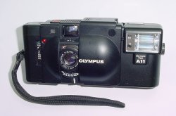 Olympus XA 35mm Film Rangefinder Camera with F.Zuiko 35mm F/2.8 Lens + A11 Flash