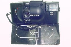 Olympus XA 35mm Film Rangefinder Camera with F.Zuiko 35mm F/2.8 Lens + A11 Flash