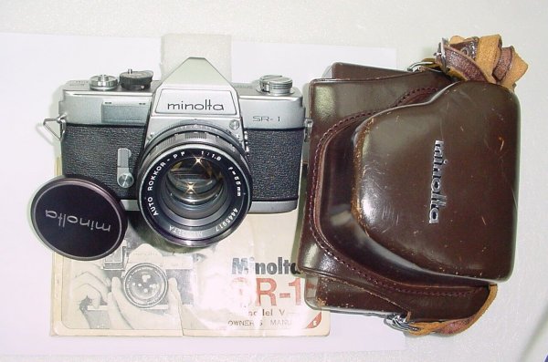 minolta SR-1 35mm Film SLR Manual Camera + Minolta 55/1.8 ROKKOR-PF Lens As Mint