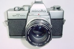 minolta SRT100b 35mm Film Manual Camera with Minolta ROKKOR - PF 50mm F/2 Lens