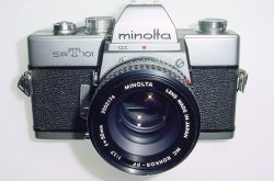 minolta SRT101 35mm Film Manual SLR Camera with Minolta 50/1.7 MD Lens