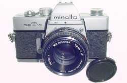 minolta SRT101 35mm Film Manual SLR Camera with Minolta 50/1.7 MD Lens