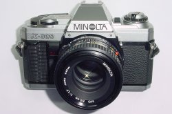 Minolta X-300 35mm Film SLR Manual Camera + Minolta 50mm F/1.7 MD Lens - Black