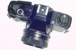 Minolta X-300 35mm Film SLR Manual Camera with Centon 50mm F/1.8 Lens in Black