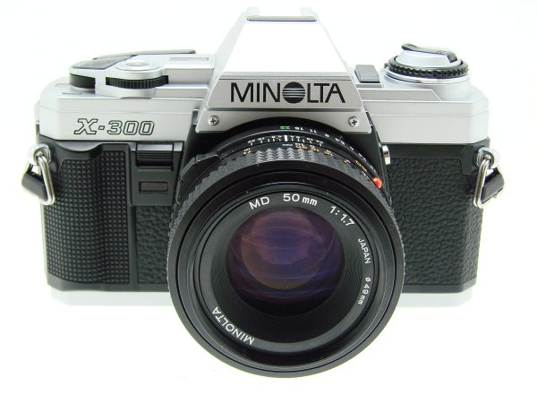 Minolta X-300 35mm Film SLR Manual Camera with 50mm F/1.7 MD Lens