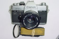 Canon FTb QL 35mm Film SLR Manual Camera with Canon 50mm F/1.8 FD S.C. Lens