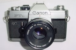 Canon FTb QL 35mm Film SLR Manual Camera with Canon 50mm F/1.8 FD S.C. Lens