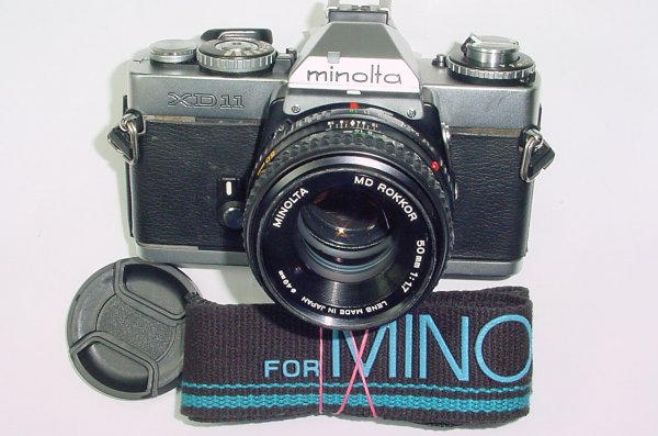 minolta XD 11 35mm Film SLR Manual Camera with Minolta 50mm F/1.7 ROKKOR MD Lens