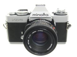 minolta XD 5 35mm Film SLR Manual Camera with Minolta 50mm f/1.7 MD Lens