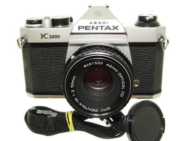Pentax K1000 35mm Film SLR Manual Camera + Pentax-A 50mm F/2 SMC Lens
