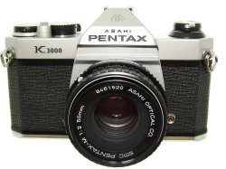 Pentax K1000 35mm Film SLR Manual Camera + Pentax-A 50mm F/2 SMC Lens