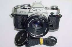 Canon AE-1 35mm SLR Film Manual Camera with Canon 50mm F/1.8 FD S.C. Lens