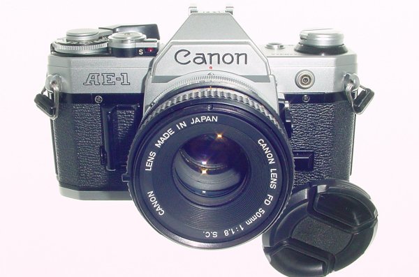 Canon AE-1 35mm SLR Film Manual Camera with Canon 50mm F/1.8 FD S.C. Lens